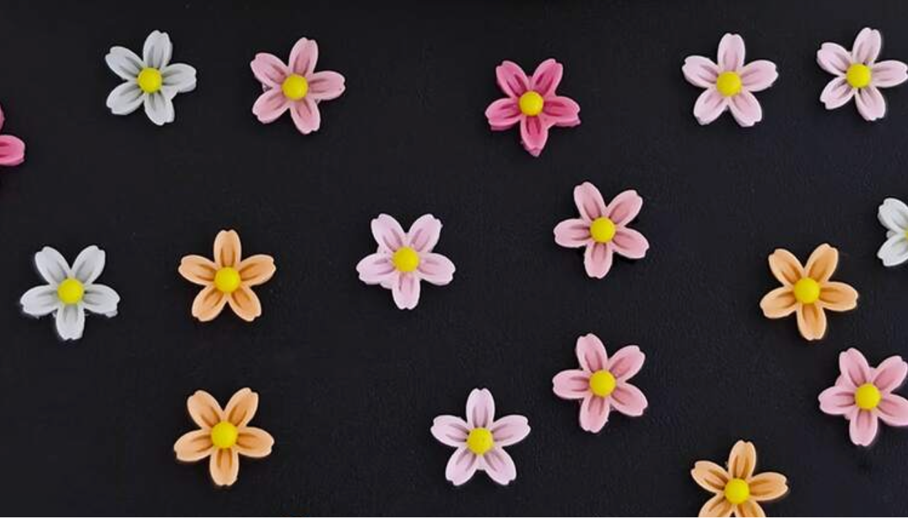 15PC MINI COLORFUL FLOWERS NAIL CHARMS