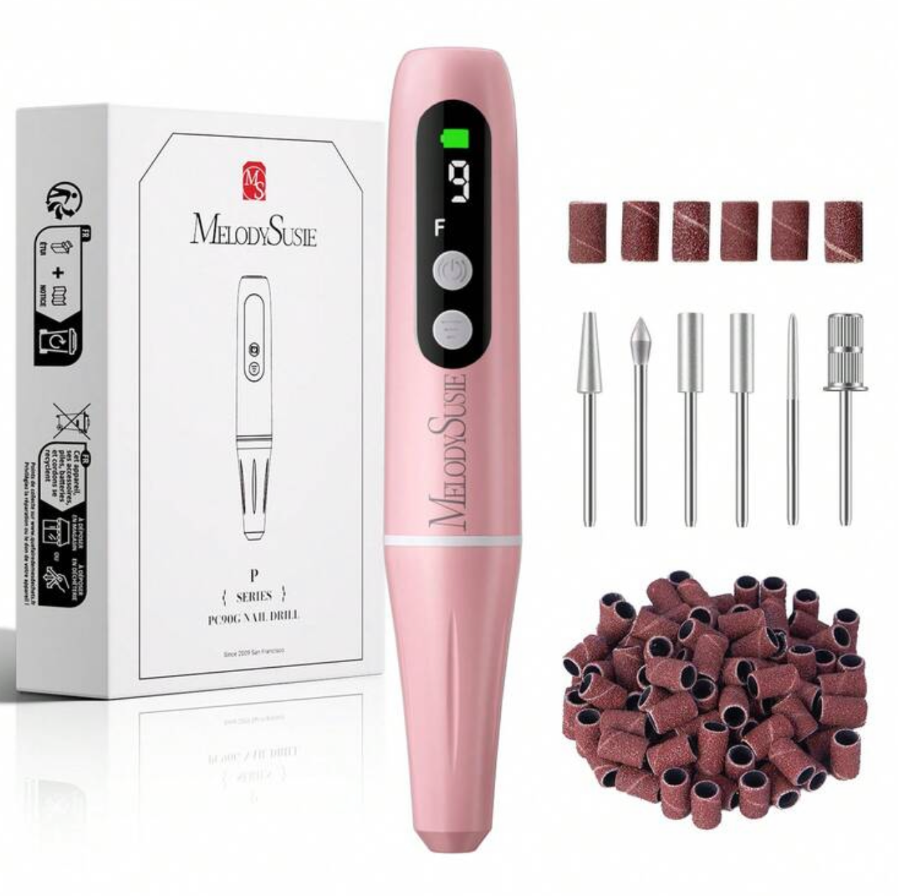 MELODY SUSIE: PC90G Pen-Shaped Portable Rechargeable Nail Drill 20,000RPM