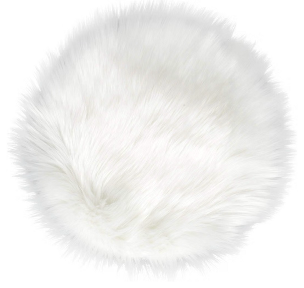 ROUND MINI FUR RUG PHOTO PROP