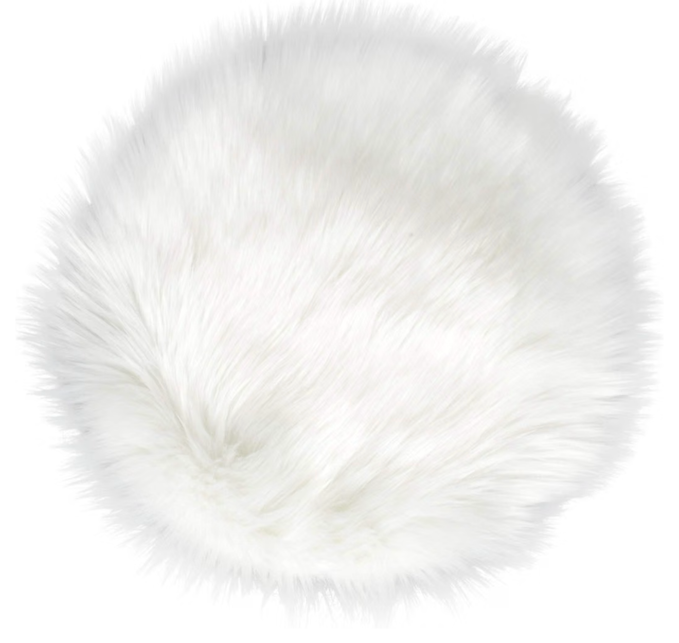 ROUND MINI FUR RUG PHOTO PROP