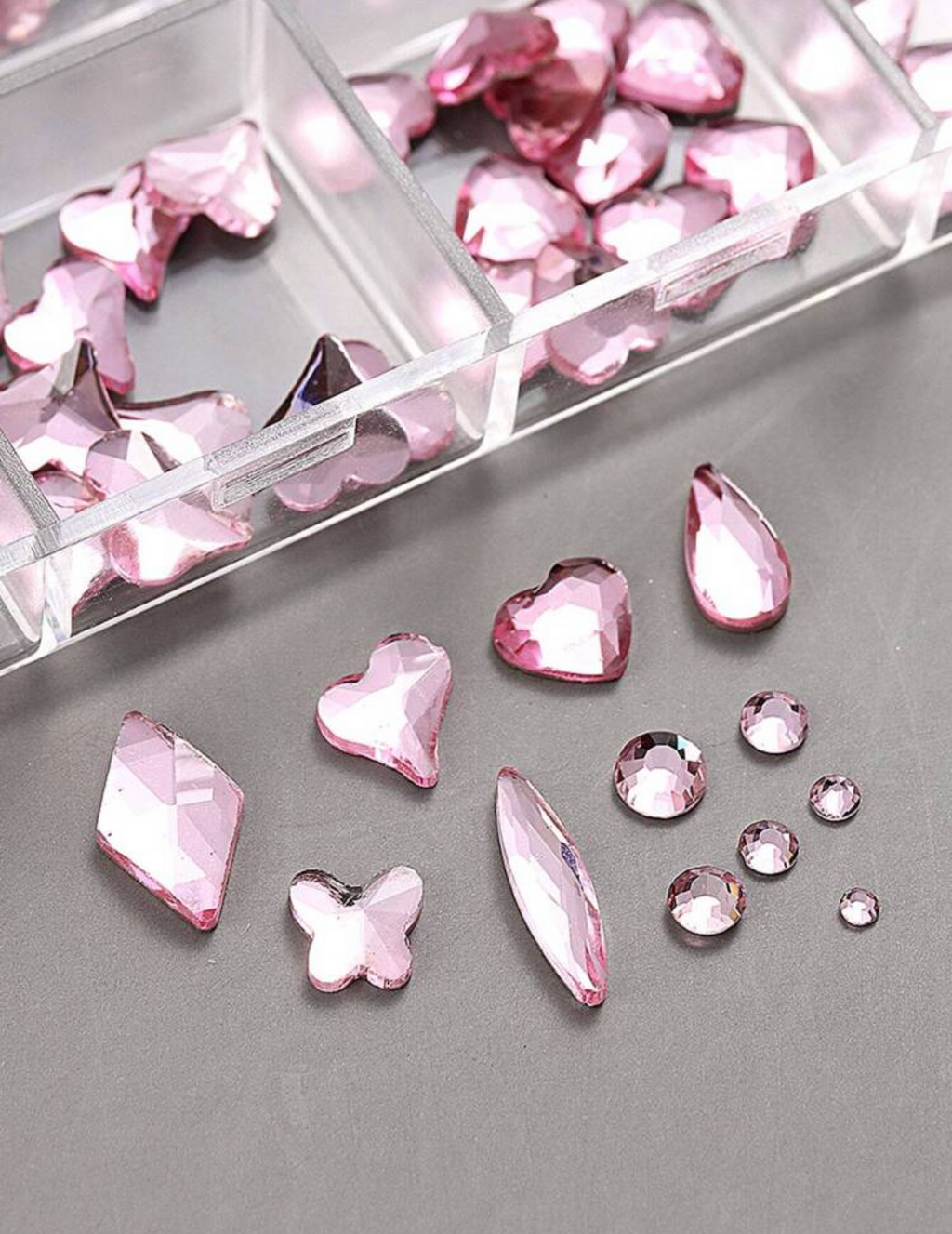12 GRID PINK RHINESTONES