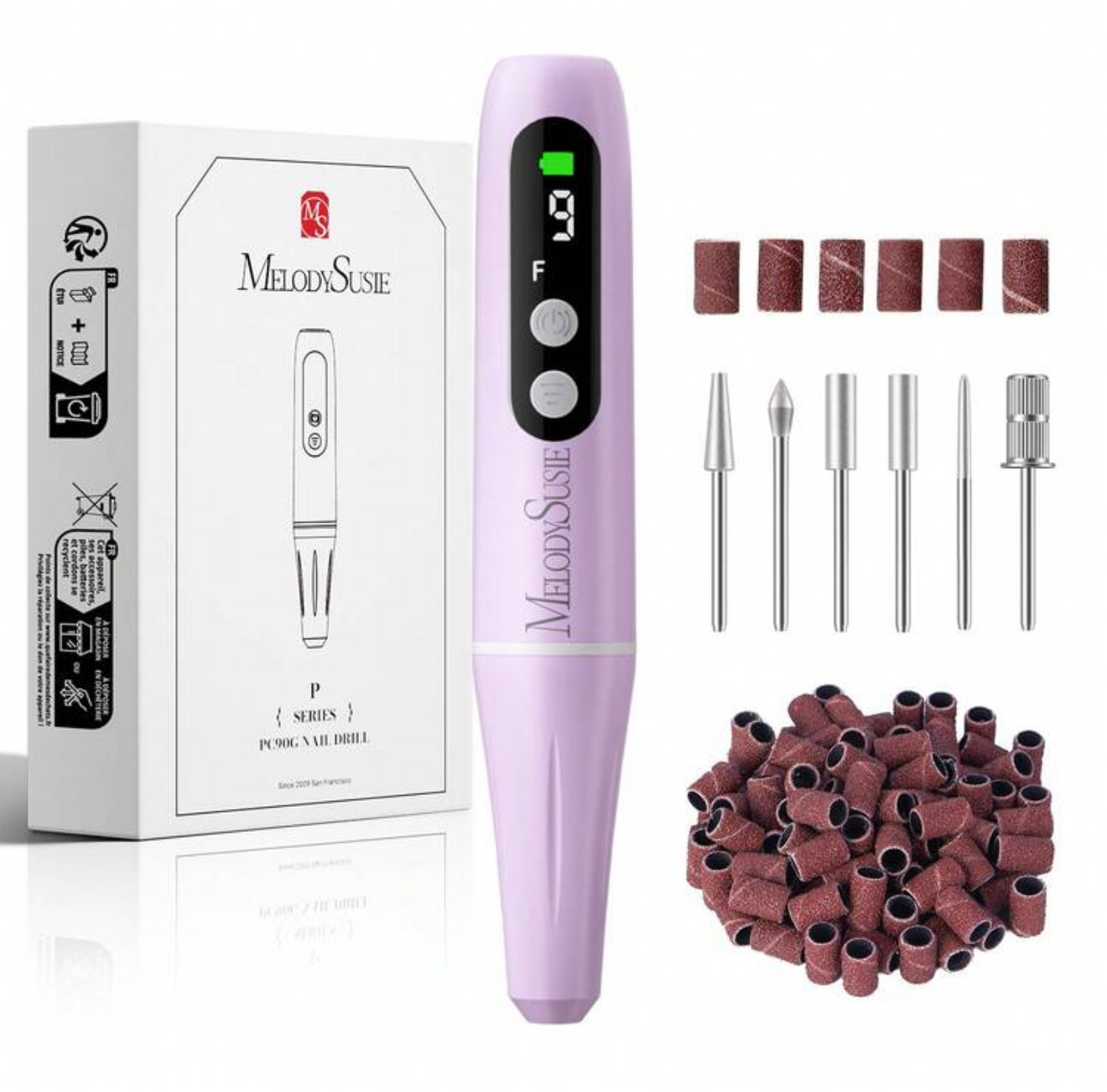 MELODY SUSIE: PC90G Pen-Shaped Portable Rechargeable Nail Drill 20,000RPM