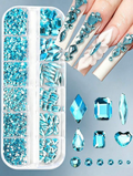 12 GRID BLUE RHINESTONES