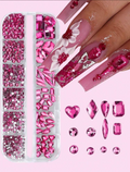 12 GRID HOT PINK RHINESTONES